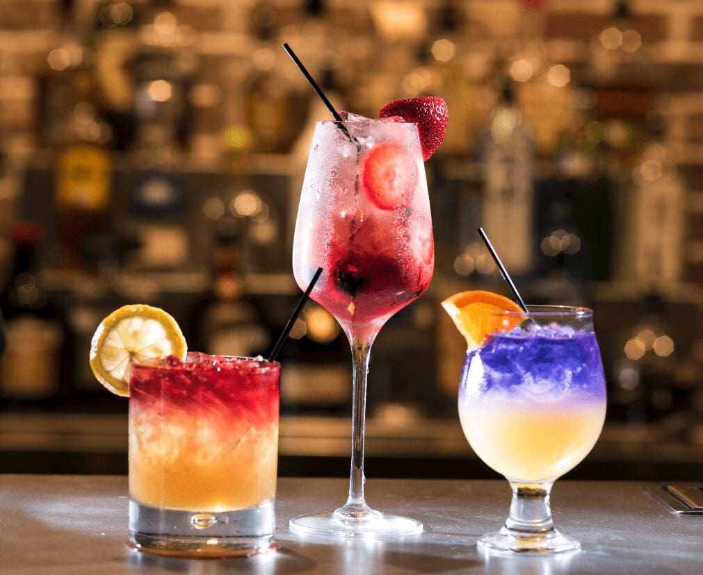 Blue Crab Purple Pig Drinks