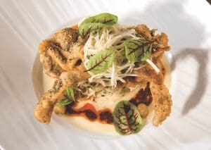 softshell crab dish at Adrift