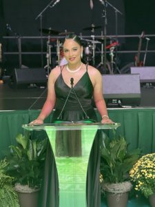 Maia Chaka on podium