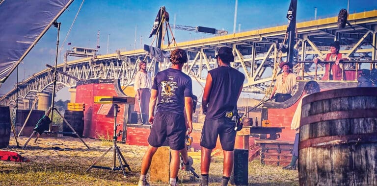 On the set of the Pirate King