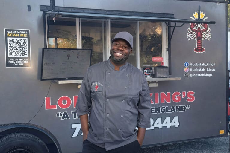 Avery Belton the Lobstah King, turns 150 pounds of Maine and Canadian lobster into quintessential lobster rolls three days a week at his food trailer at Dean and Don’s Farm Market in Newport News.