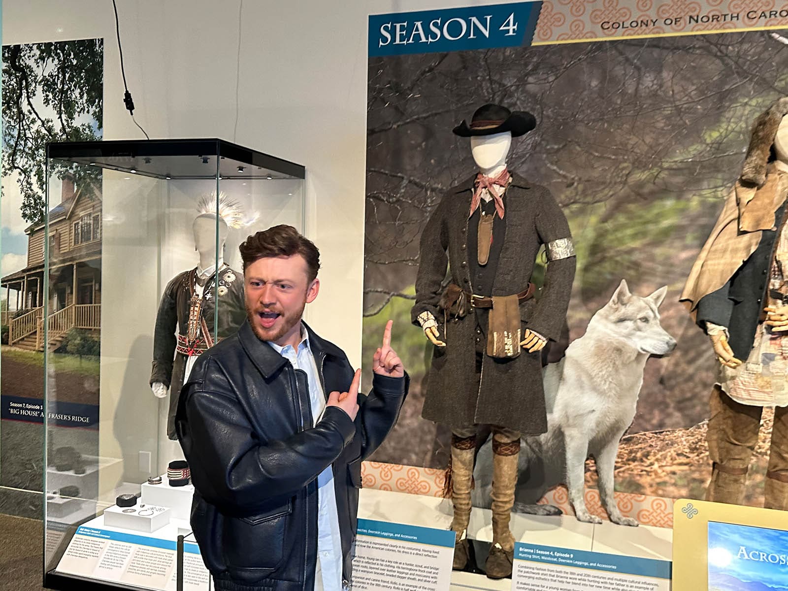 Outlander actor John Bell, who portrays Young Ian Fraser Murray in the Starz series, met with fans during the exhibit’s opening in March.
