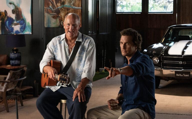 Woody Harrelson and Matthew McConaughey star in and executive produce Brothers, which premieres Sept. 23 on Apple TV.