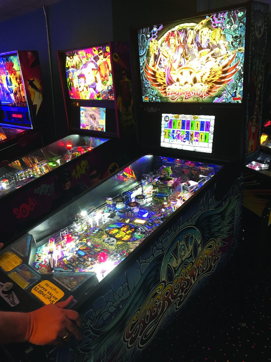 pinball machine collection, Flippers Arcade, Grandy, North Carolina