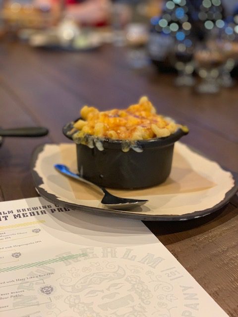 New Realm Brewing mac n cheese